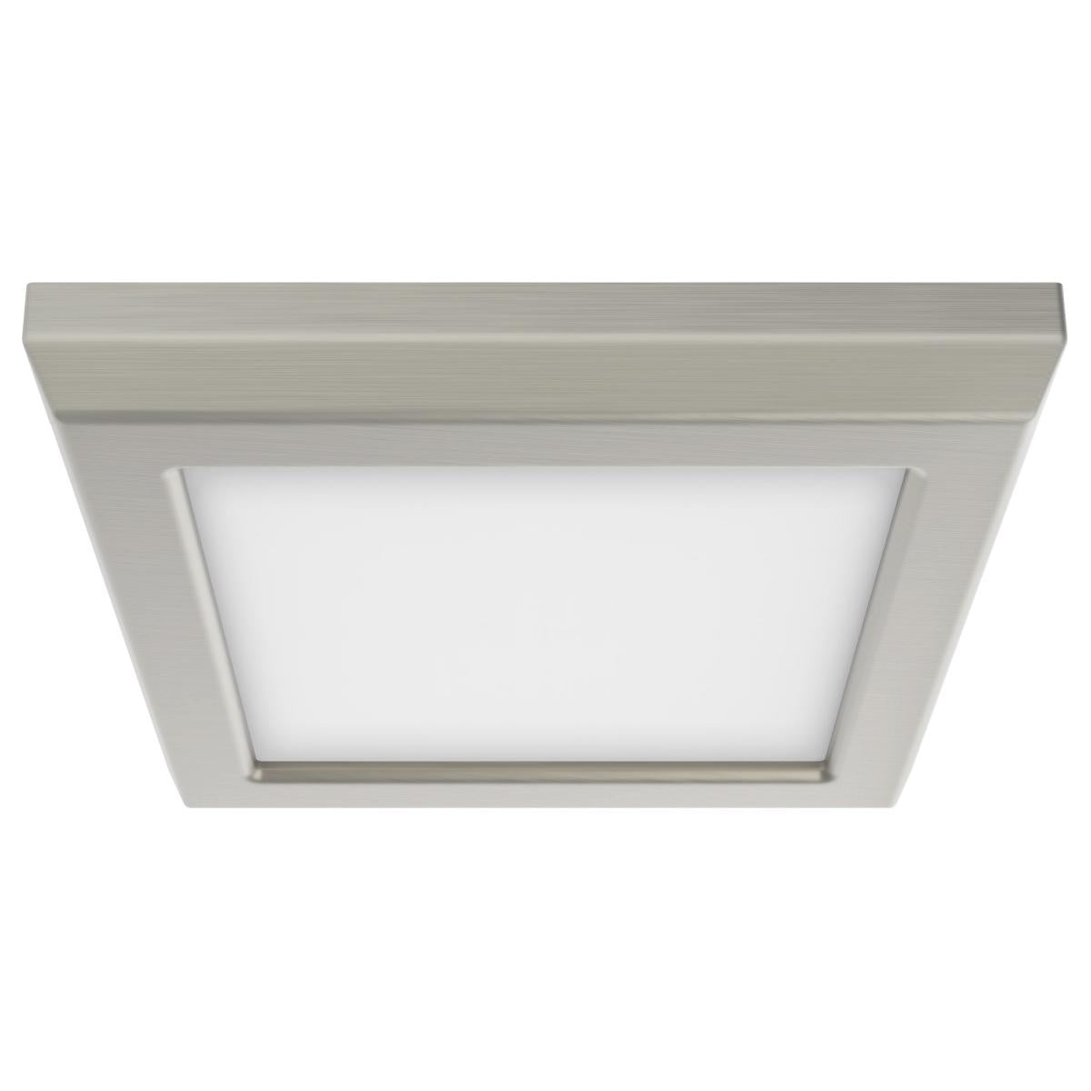Satco 62-1707 Blink Pro - 9W 5in LED Fixture CCT Selectable Square Shape Brushed Nickel Finish 120V