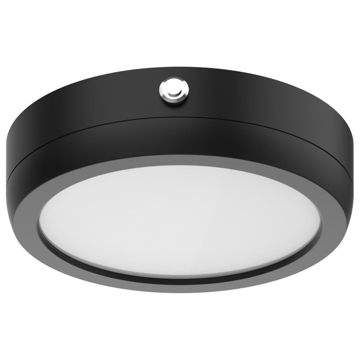 Satco 62-1711-EM Blink Pro EM Battery Backup 7 Inch Round Shape Black Finish