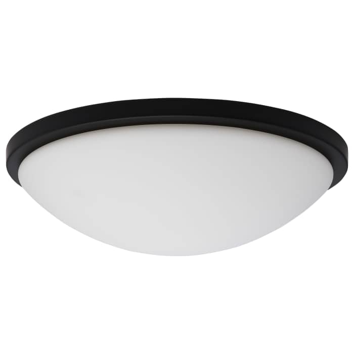 Satco 62-1943 LED BUTTON BL 13" FLUSH Button 13 Inch LED Flush Mount Fixture Matte Black Finish CCT Selectable 120 Volts