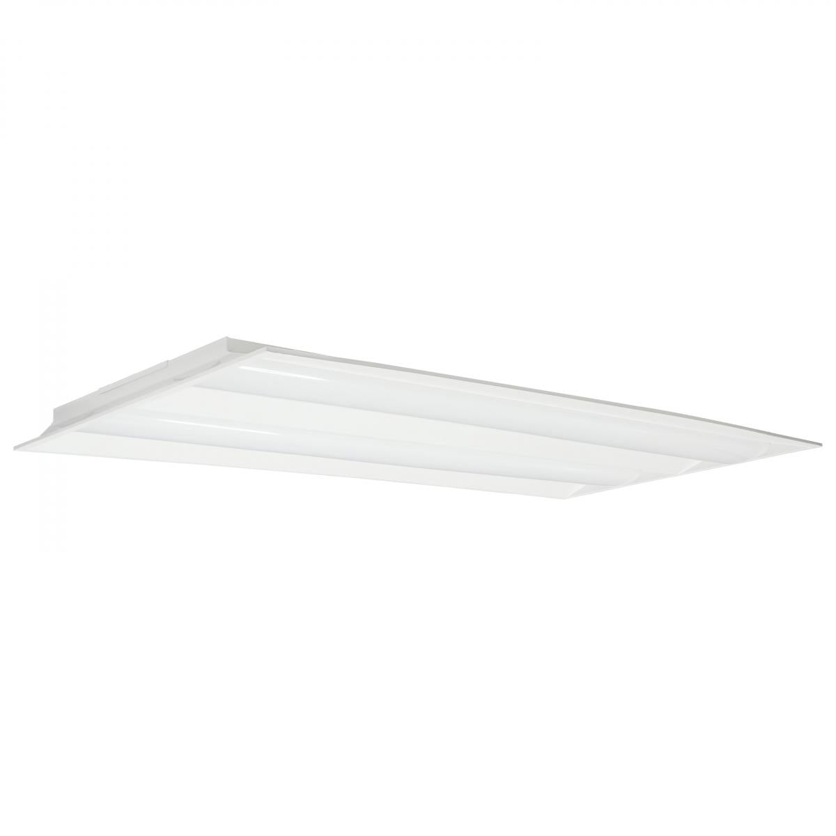 Satco 65-697 2X4 Emergency Backup Double Basket LED Troffer Fixture Wattage Selectable CCT Selectable Lumens Selectable