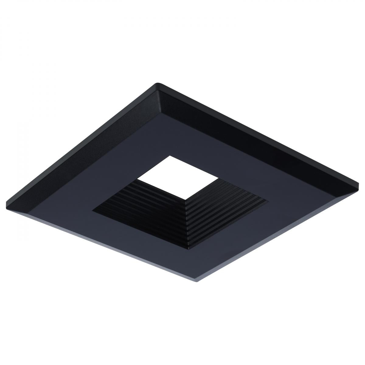 Satco 80-993 Deep Baffle Trim 5/6 Inch Square Black Finish