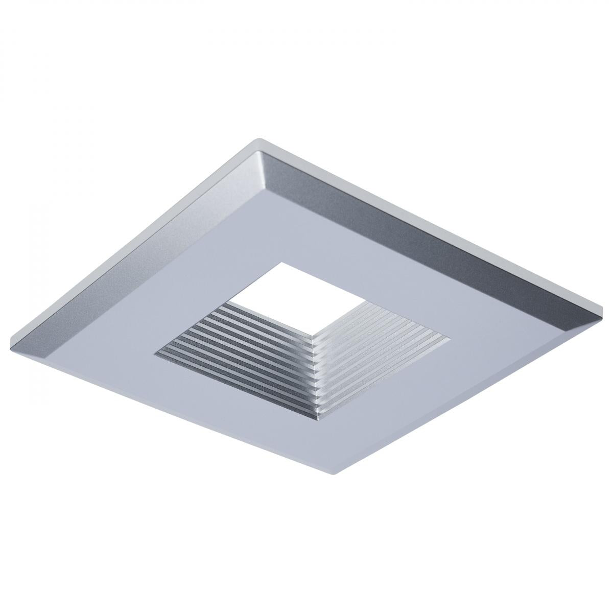 Satco 80-995 Deep Baffle Trim 5/6 Inch Square Brushed Nickel Finish