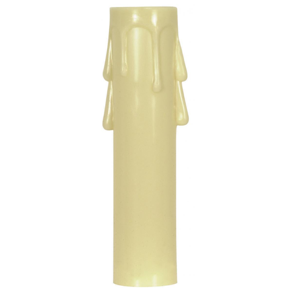 Satco 90-1261 Plastic Drip Candle Cover Ivory Plastic Drip 13/16" Inside Diameter 7/8" Outside Diameter 4" Height