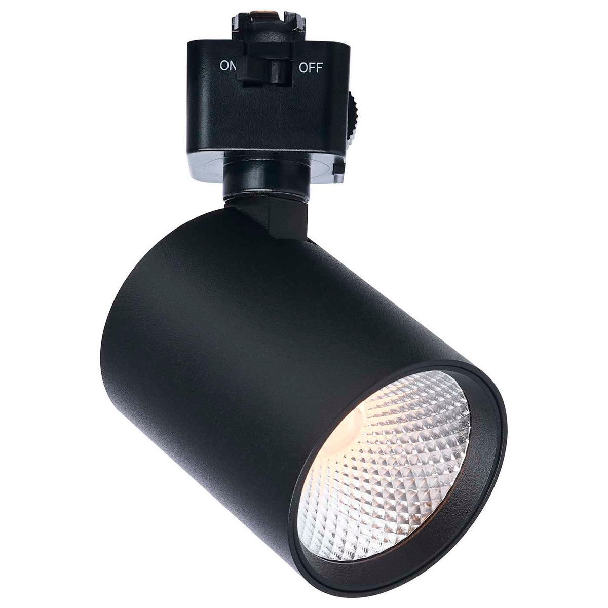 Satco JH5062 8 Watt LED Track Head 2700K/3000K/3500K/4000K/5000K CCT Selectable Dim to Warm J Style 36 Degree Beam Angle 120 Volt Black Round