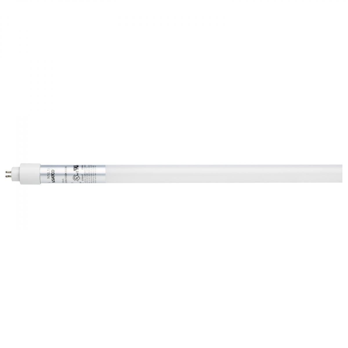Satco S11655 25 Watt 4 Foot T5 LED CCT Selectable G5 Base Type B Ballast Bypass Single or Double Ended Wiring White Finish 120-277 Volt