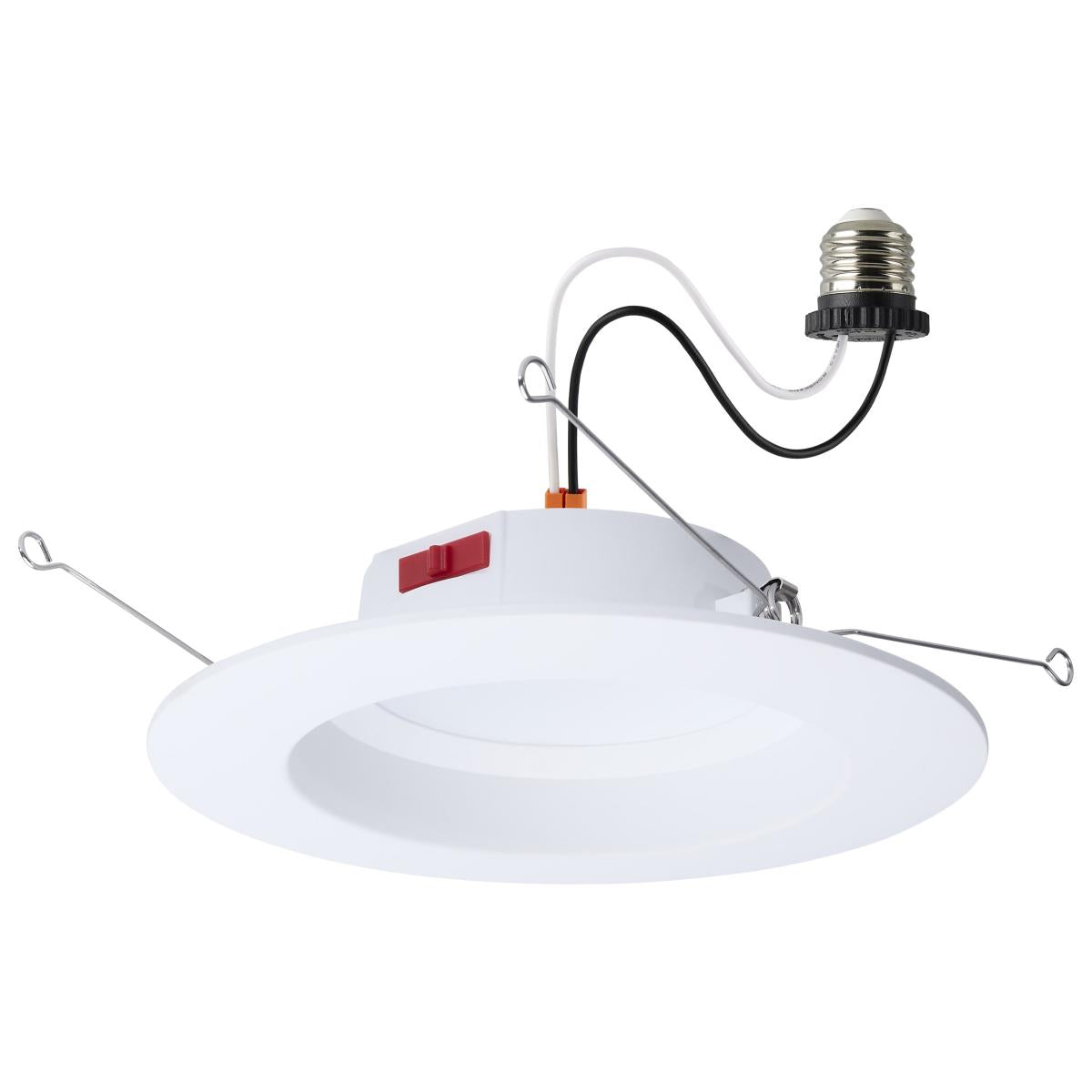 Satco S12604 10WLED/DLR/5-6/5CCT/E/RND/WH 10 Watt LED Downlight Retrofit 5-6 Inch CCT Selectable Round White