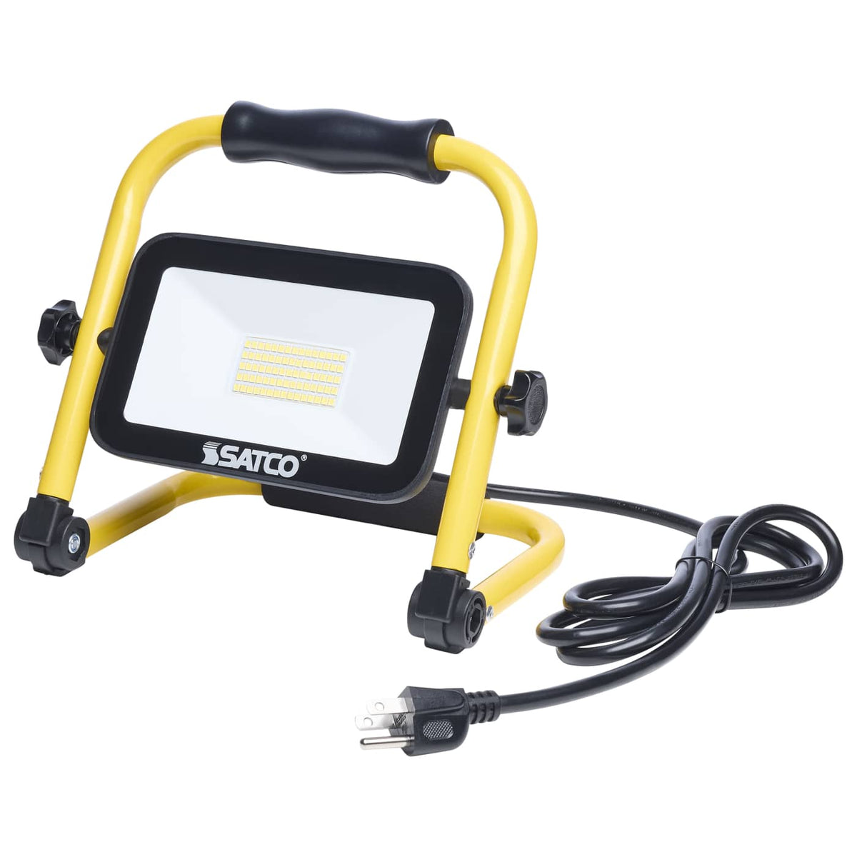 Satco S13096 35 Watt Compact LED Work Light 5000K 5000 Lumens 18/3 Sjtw Plug 120 Volt