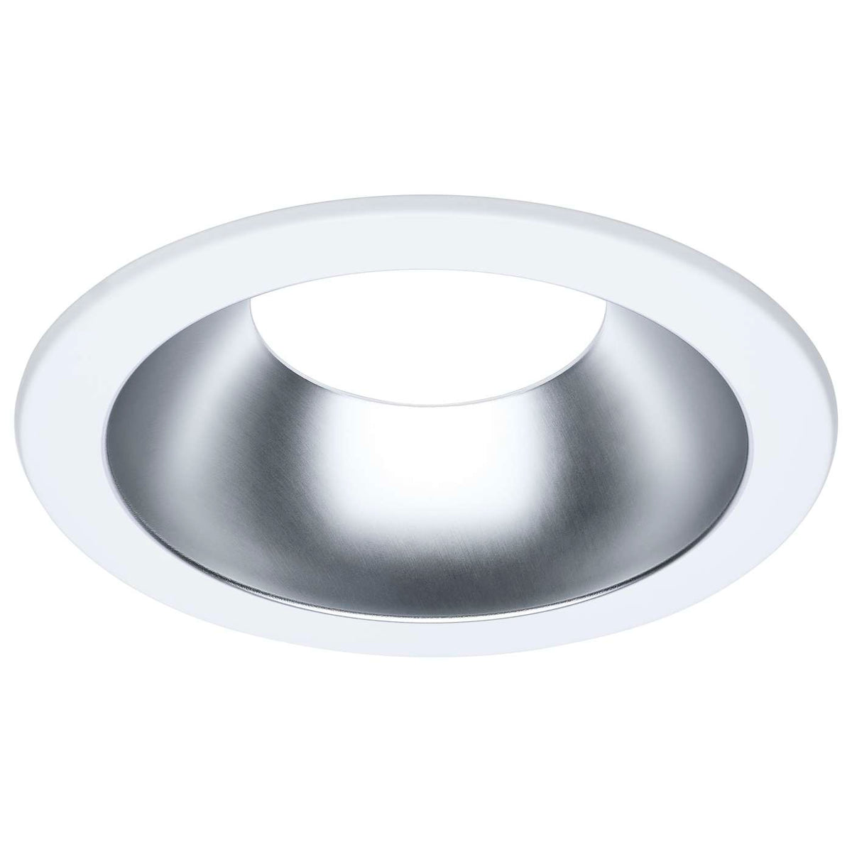 Satco S13530 Performer Series Commercial LED Downlight Trim 8 Inch Round Matte Clear/White Finish Compatible with Performer Series S13512