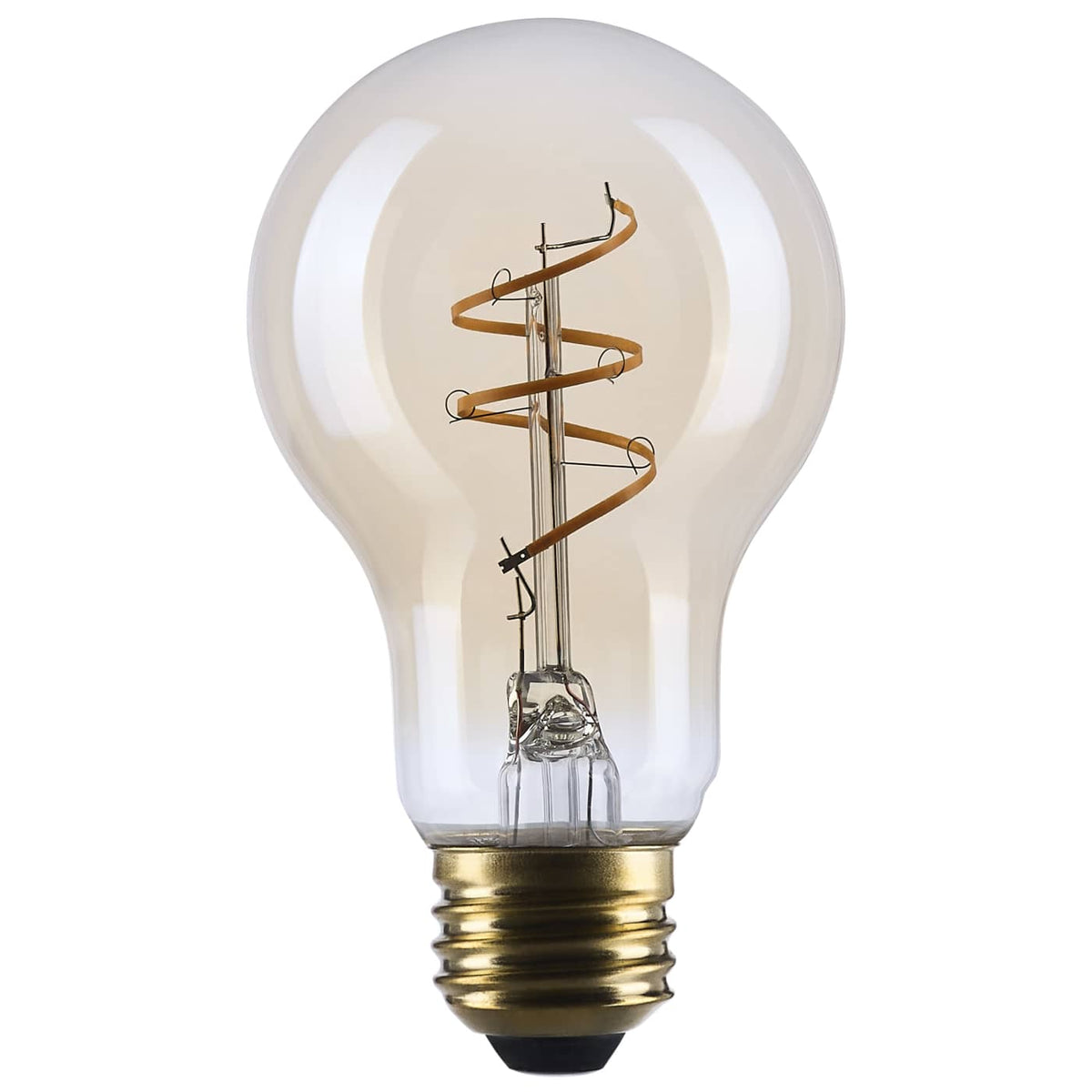 Satco S14227 5.5 Watt A19 LED 2000K CCT Medium Base Clear Glass Amber Coil Filament Dimmable 120 Volt