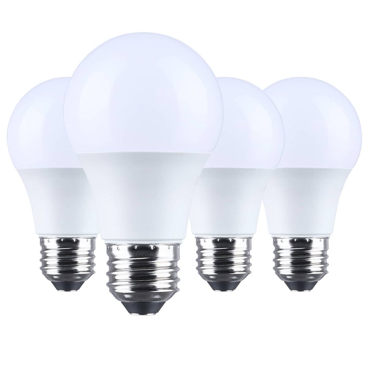 Satco S14328 12 Watt LED A19 4000K CCT Medium Base Plastic 120 Volt 4-Pack