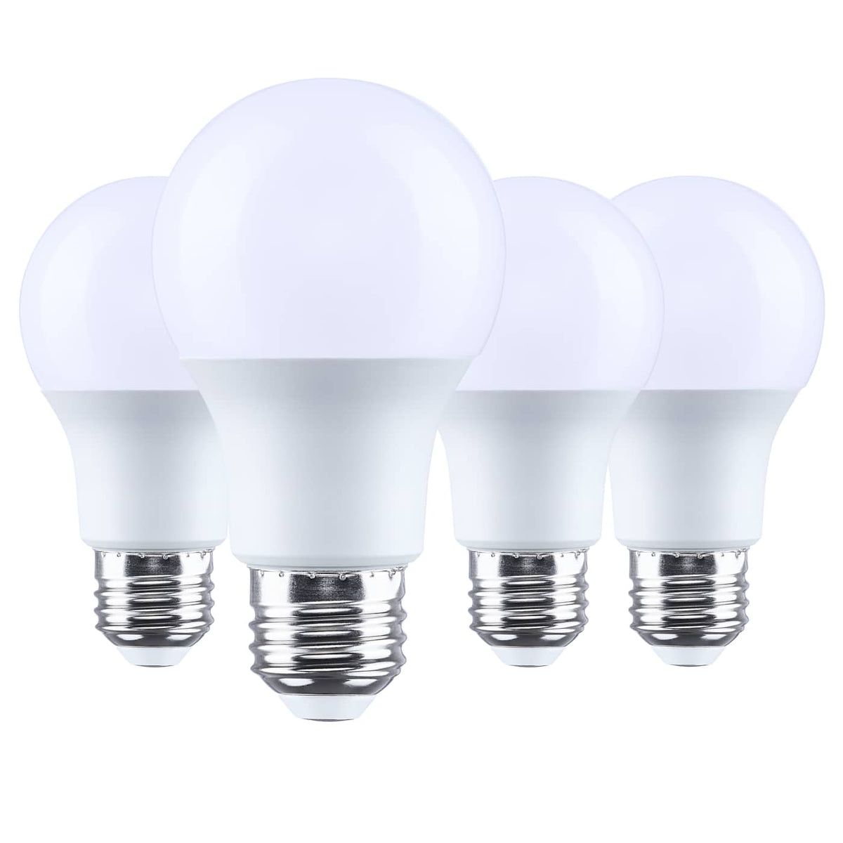 Satco S15140 9.5 Watt A19 LED 3000K CCT 80 CRI Medium Base Plastic Dimmable 120 Volt 4-Pack