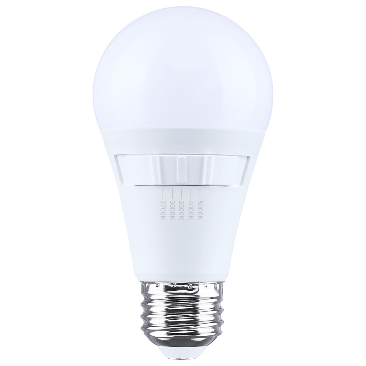 Satco S15195 14 Watt A19 LED 27K/30K/35K/40K/50K CCT 90 CRI Medium Base Plastic Dimmable 120 Volt