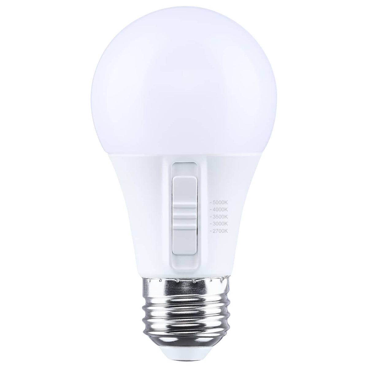 Satco S15197 9.4 Watt A19 LED 27K/30K/35K/40K/50K CCT 90 CRI Medium Base Plastic Dimmable 120 Volt