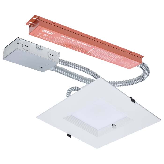 Satco S21615 38W/CDL/10/120-277/FS/SQ/DD/E 38W Field Selectable LED 10-Inch Commercial Downlight Dual Dimming Integrated Emergency Driver Square 120-277 Volt
