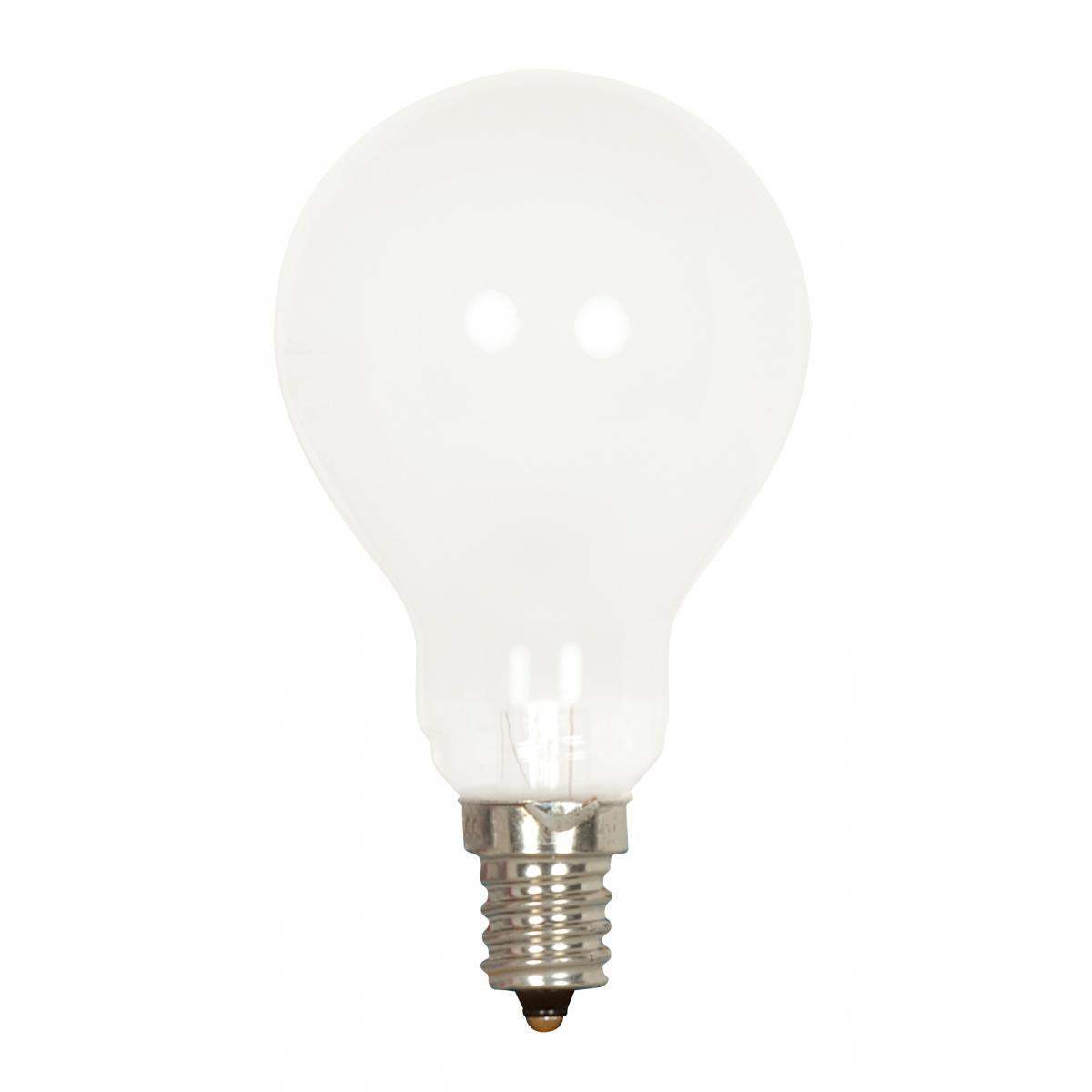 Satco S2745 40A15/FROST 40W 120V A15 Frosted E17 Intermediate Base - 2 Pack