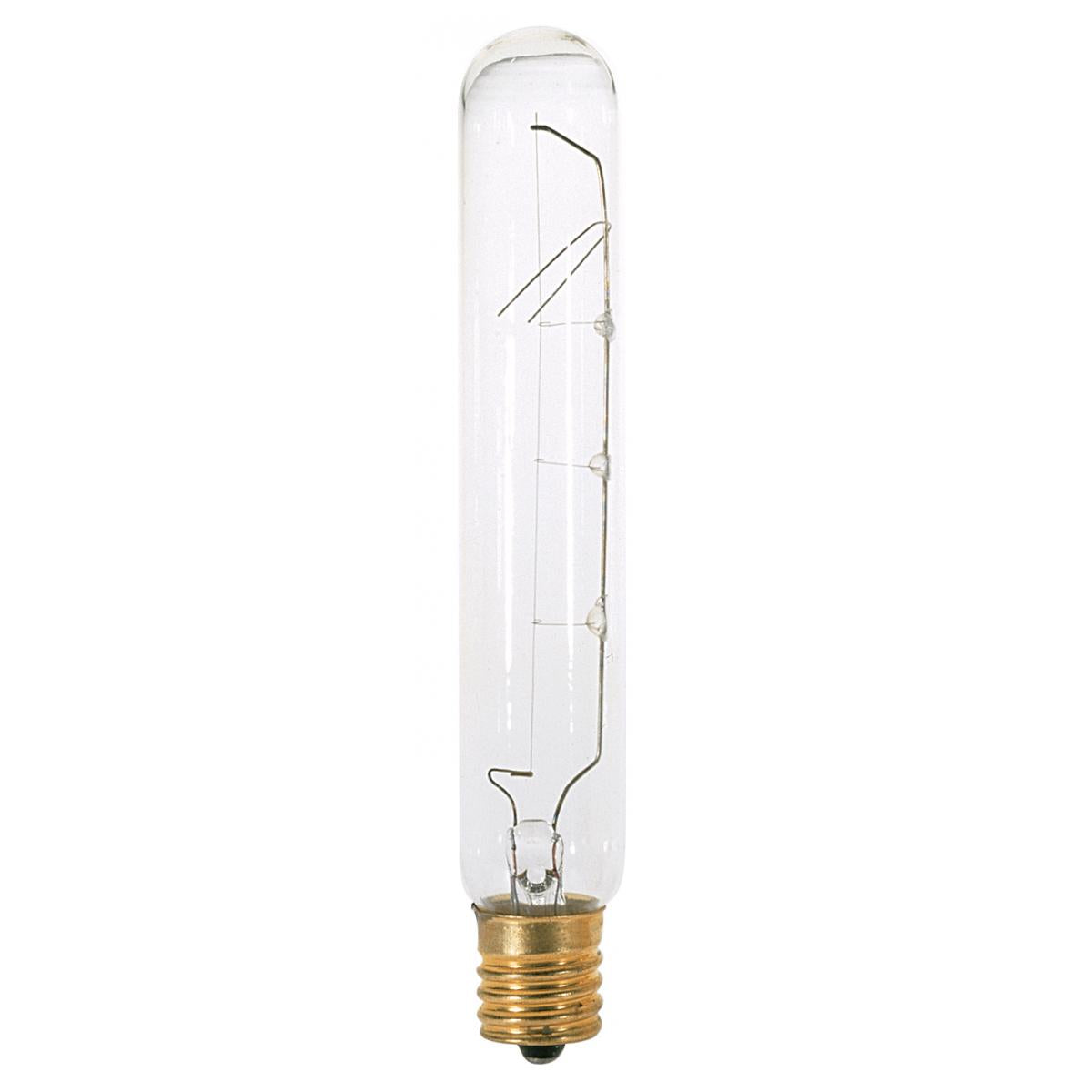 Satco S3224 40T6.5/CL/INT/130V 40 Watt T6 1/2 Incandescent Clear 1500 Average rated hours 350 Lumens Intermediate base 130 Volt