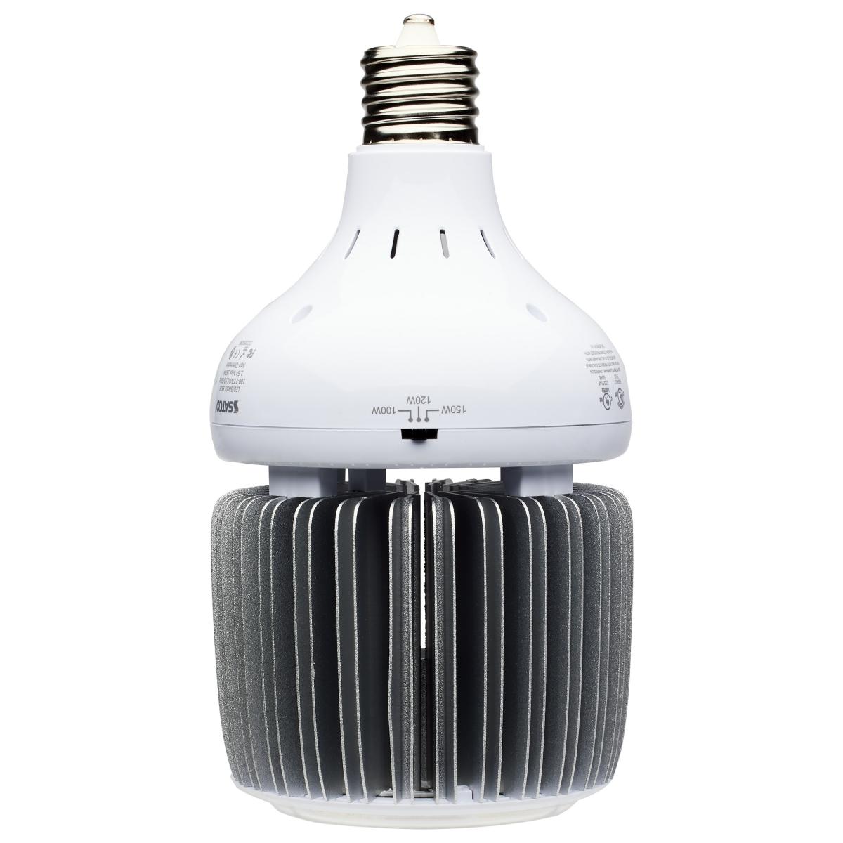Satco S33112 100W/LED/HID-HB/4K/100-277V 60/80/100 Wattage Selectable LED Hi-Bay Type B Ballast Bypass Mogul Extended 4000K 100V-277V 250W-300W Metal Halide Replacement