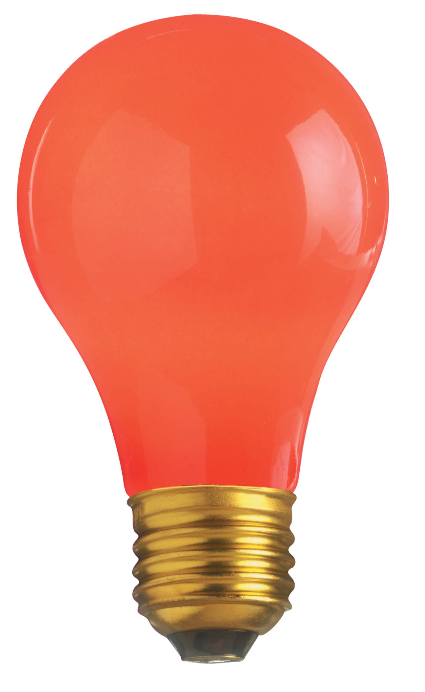 Satco S6090 25 Watt 130 Volt Ceramic Red A19 Medium E26 Base