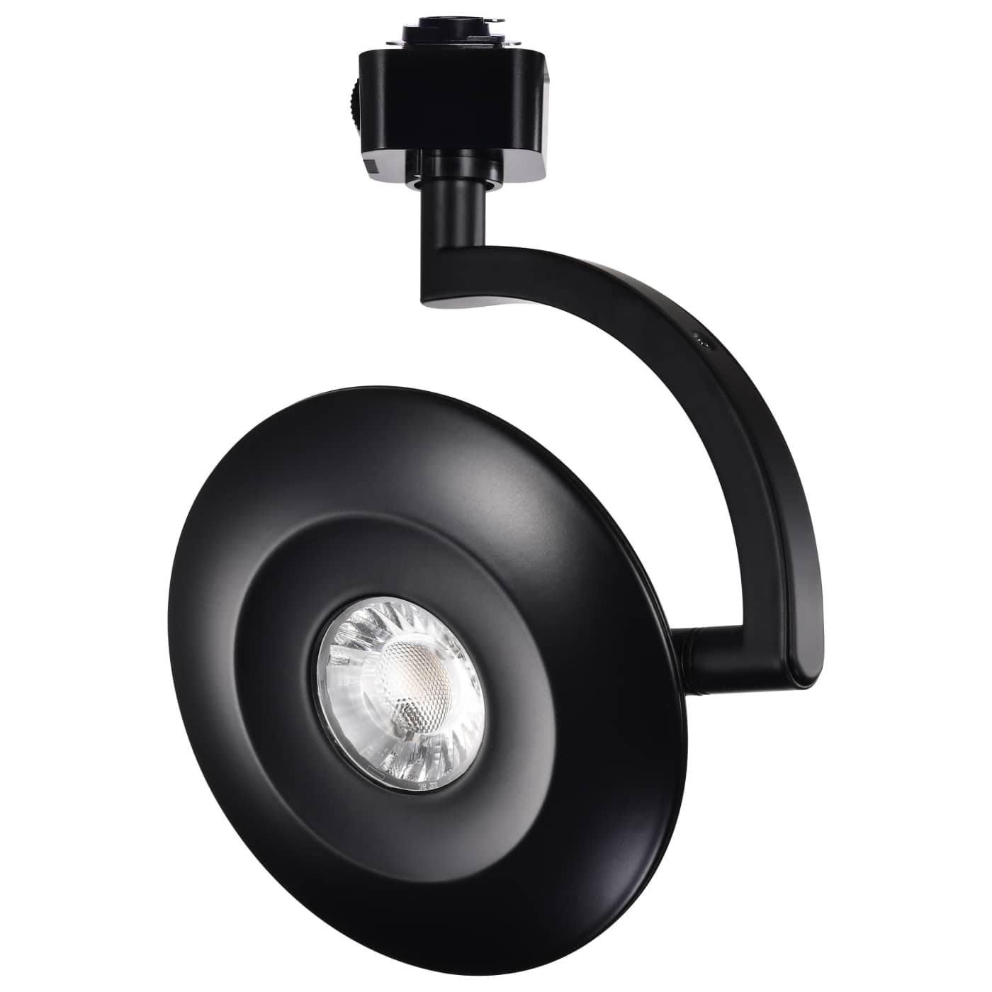 Satco JH5074 Orb LED Track Head 12 Watt 3000K/4000K/5000K CCT Selectable 36 Degree Beam Angle J-Style Black 120 Volt