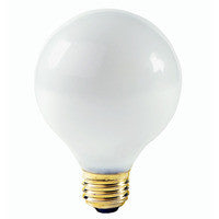 Satco S3671 40W 120V Globe G30 Gloss White E26 Base