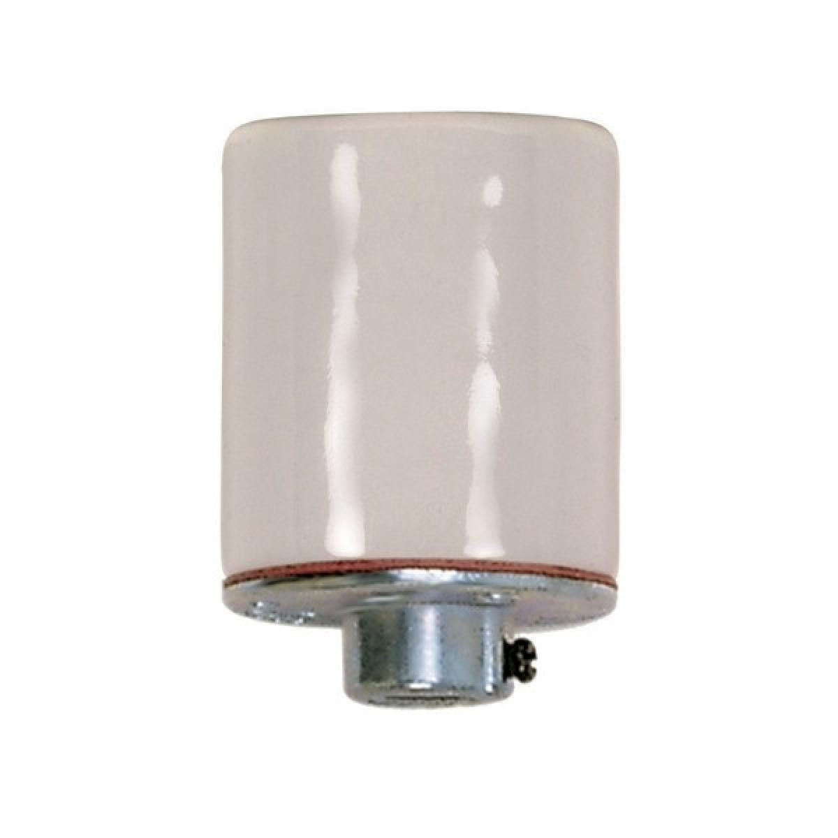 Satco 80-1214 Keyless Porcelain Socket With 1/8 IPS Metal Cap Glazed 660W 250V 200 Bulk Master