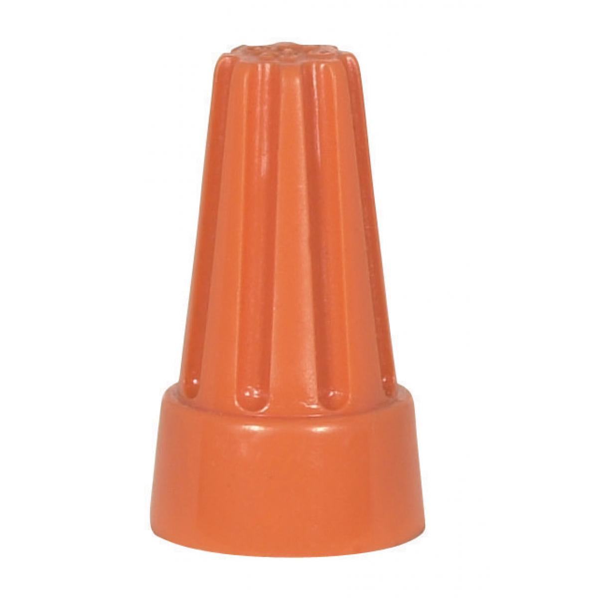 Satco 90-1419 Wire Connector With Spring Inserts For 105C Supply Wire 600V Medium Orange Finish 5 #18 Max