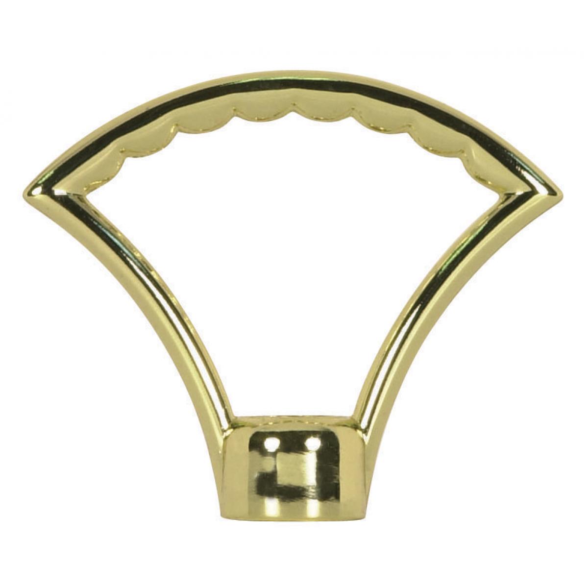 Satco 90-1728 2" Die Cast Fixture Loops 1/8 IP With Wireway Hang Straight Loop 20lbs Max Polished Brass Plated Finish
