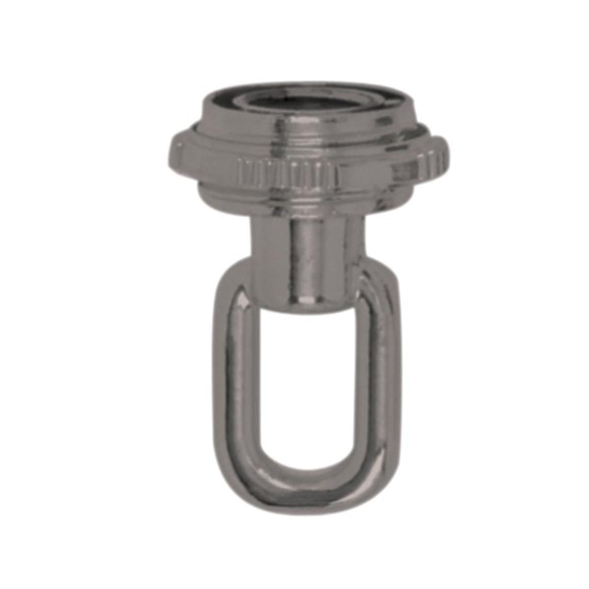 Satco 90-1848 1/4 IP Screw Collar Loop With Ring 25lbs Max Brushed Pewter Finish