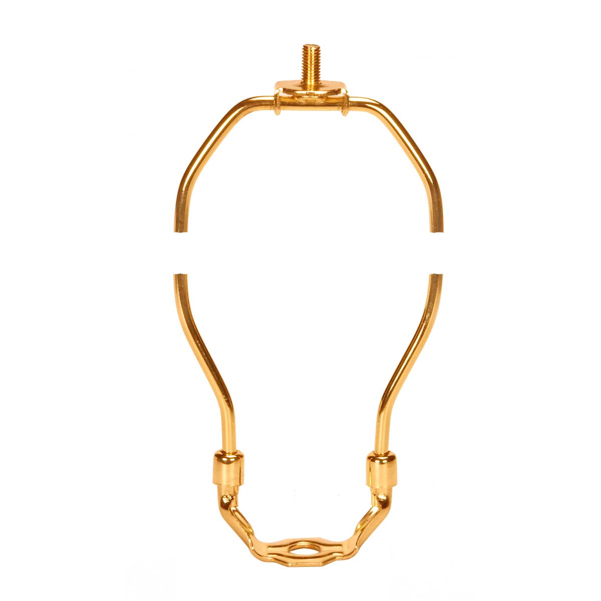 Satco 90-2256 Heavy Duty Harp Polished Brass Finish 13-1/2" Height 1/8 IP Saddle 1/4-27 Thread 125 Carton