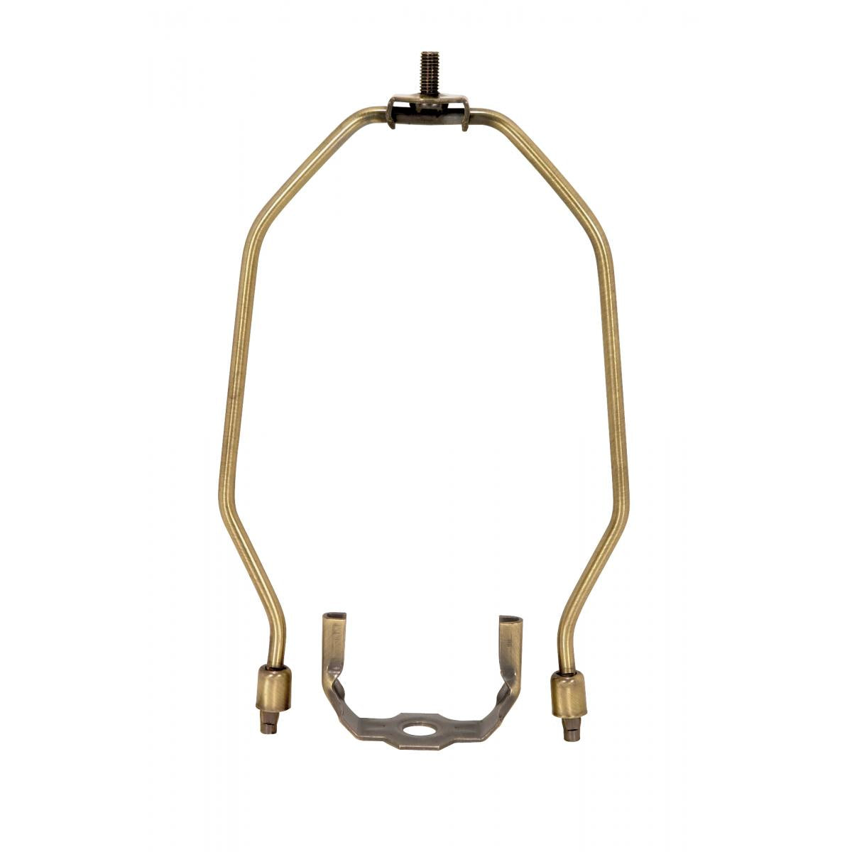 Satco 90-2266 Heavy Duty Harp Antique Brass Finish 8" Height 1/8 IP Saddle 1/4-27 Thread 125 Carton
