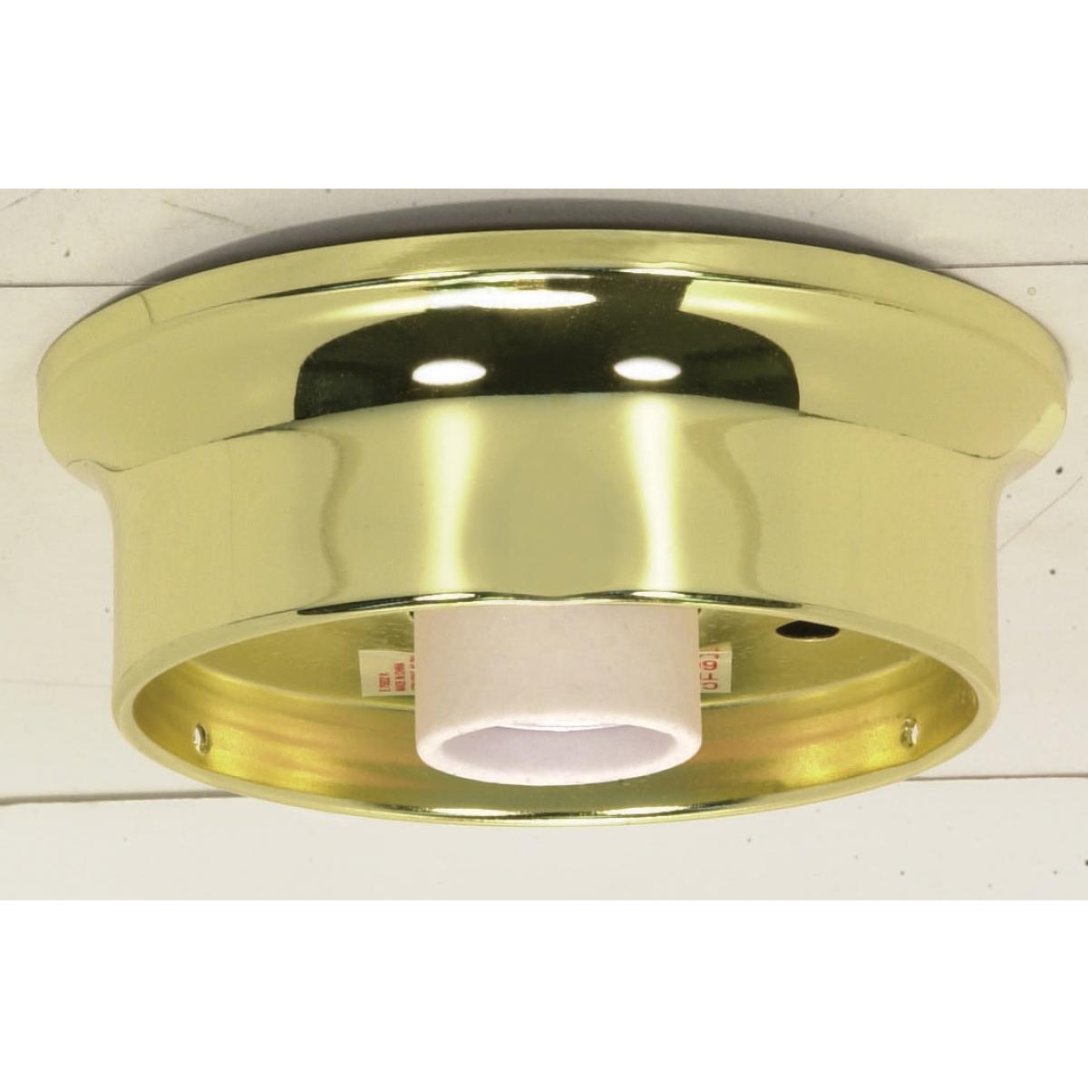 Satco 90-231 4" Wired Holder Polished Brass Finish Includes Hardware 60W Max