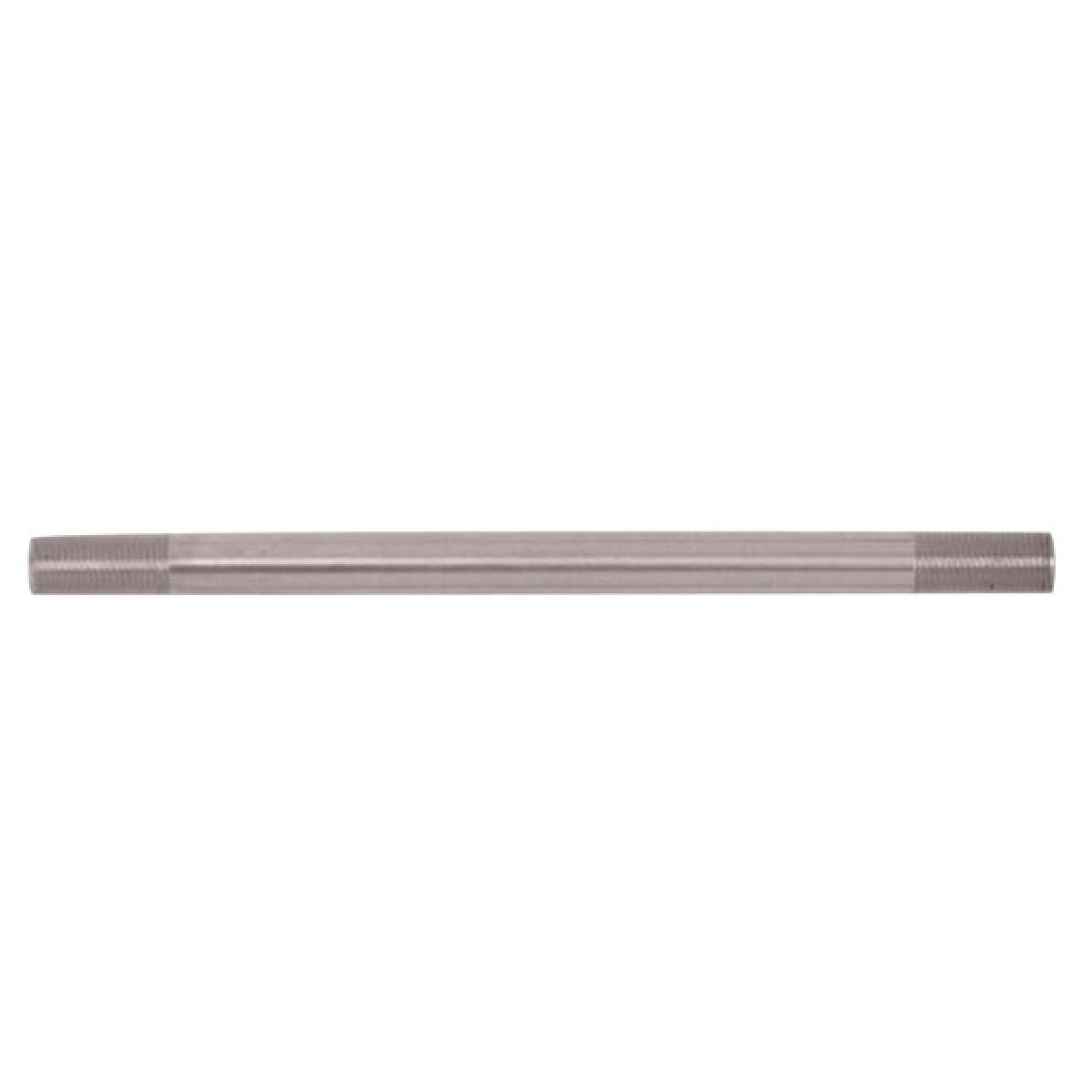 Satco 90-2507 Steel Pipe 1/8 IP Raw Steel Finish 4" Length 3/4" x 3/4" Threaded On Both Ends