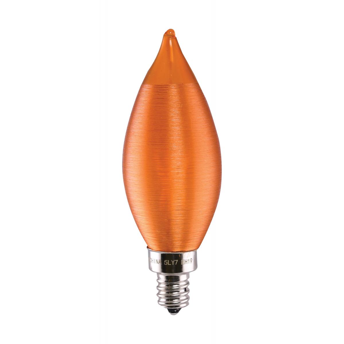 Satco S11305 2 Watt CA11 LED Satin Spun Amber Candelabra base 2100K 120 Volt Carded