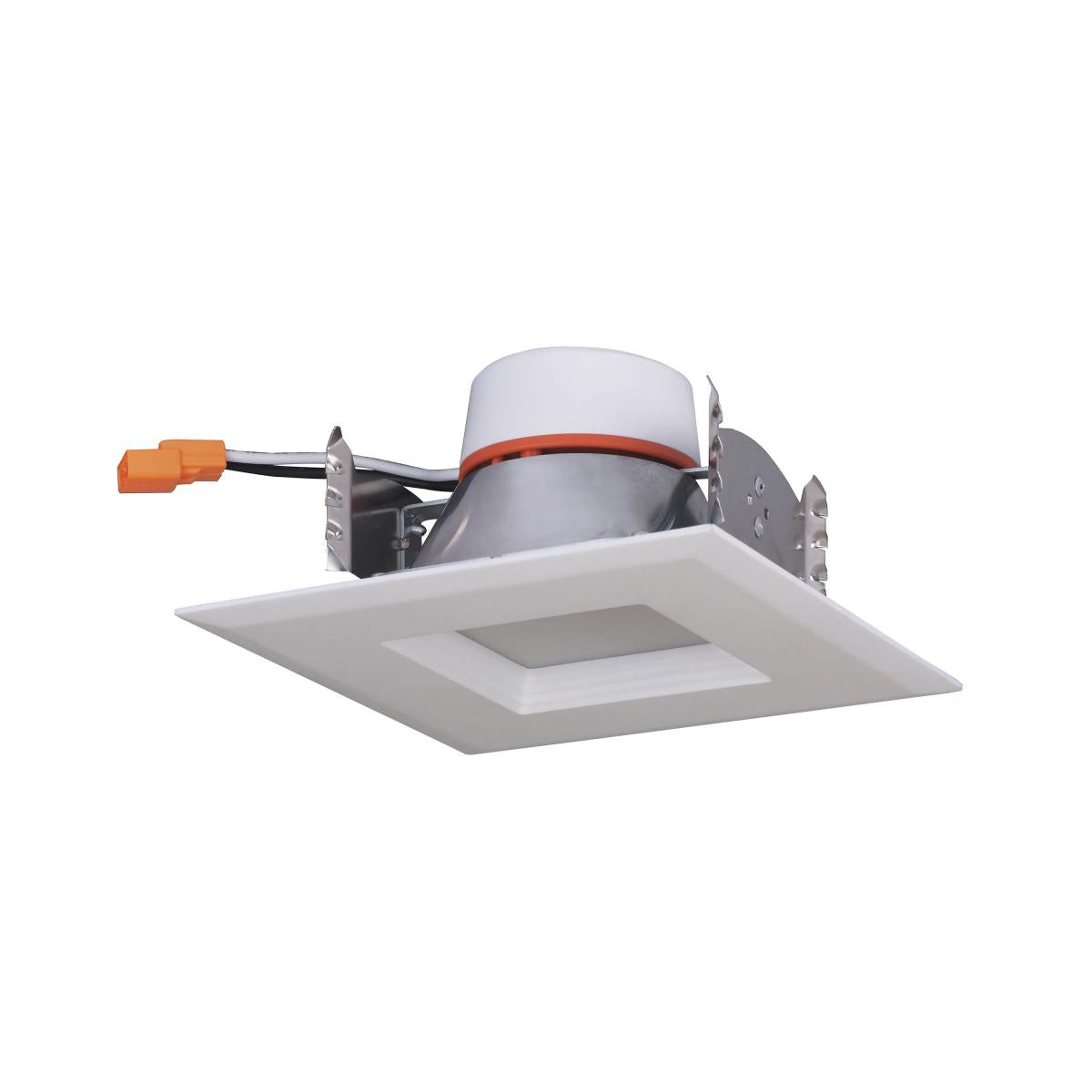 Replacement for Satco S39759 7 watt LED Downlight Retrofit 4 inch square shape 5000K 120 volt White Finish - NOW S11820