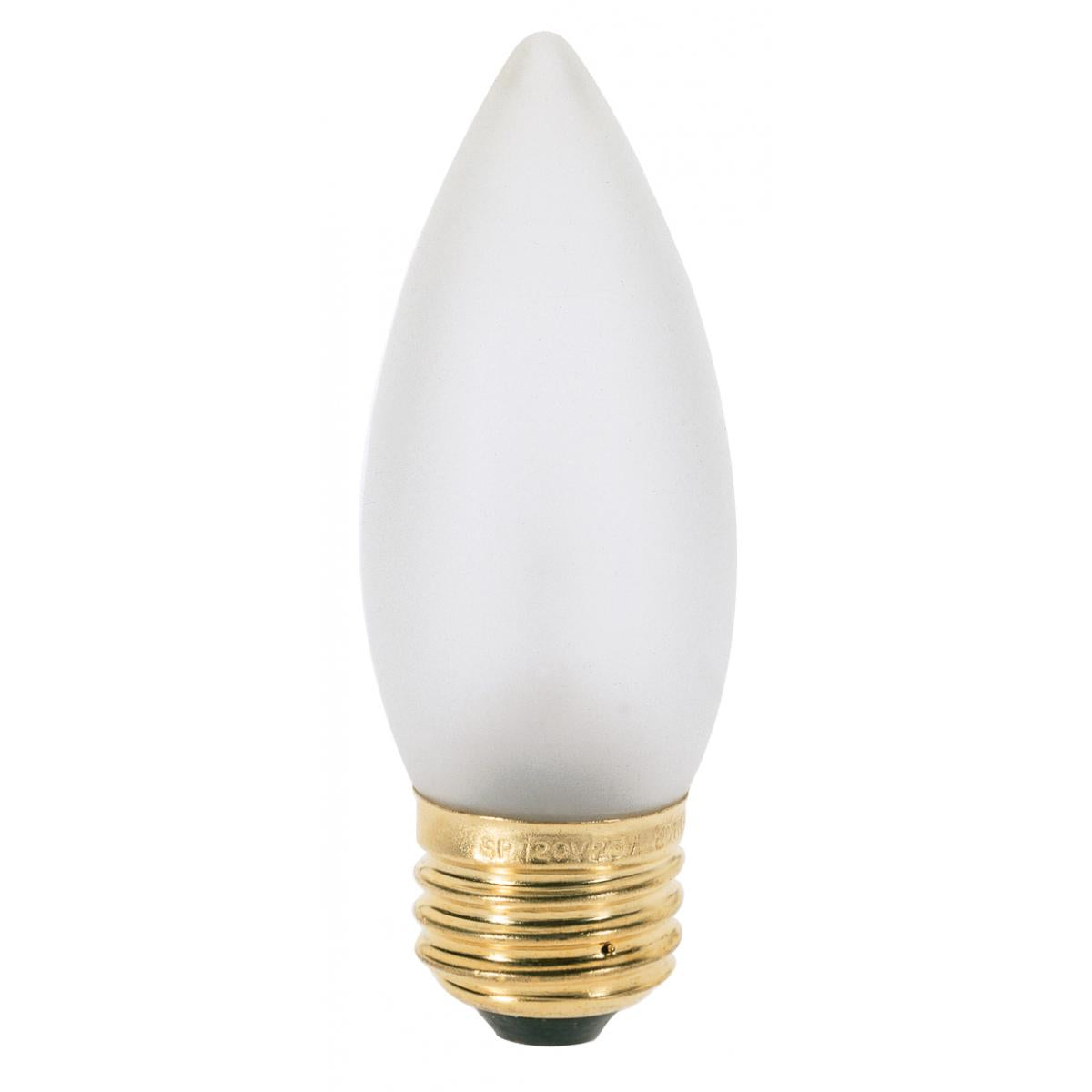 Replacement for Satco S4742 40 Watt B10 Incandescent Frost 2000 Average rated hours 300 Lumens Medium base 120 Volt 2-Card - NOW LED