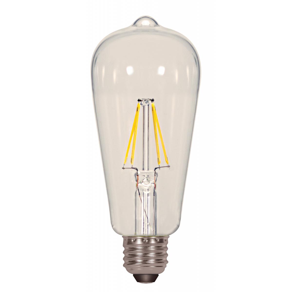 Satco S9581 7ST19/CL/LED/E26/27K/120V 6.5 Watt ST19 LED Clear Medium base 2700K 810 Lumens 120 Volt - NOW S21363