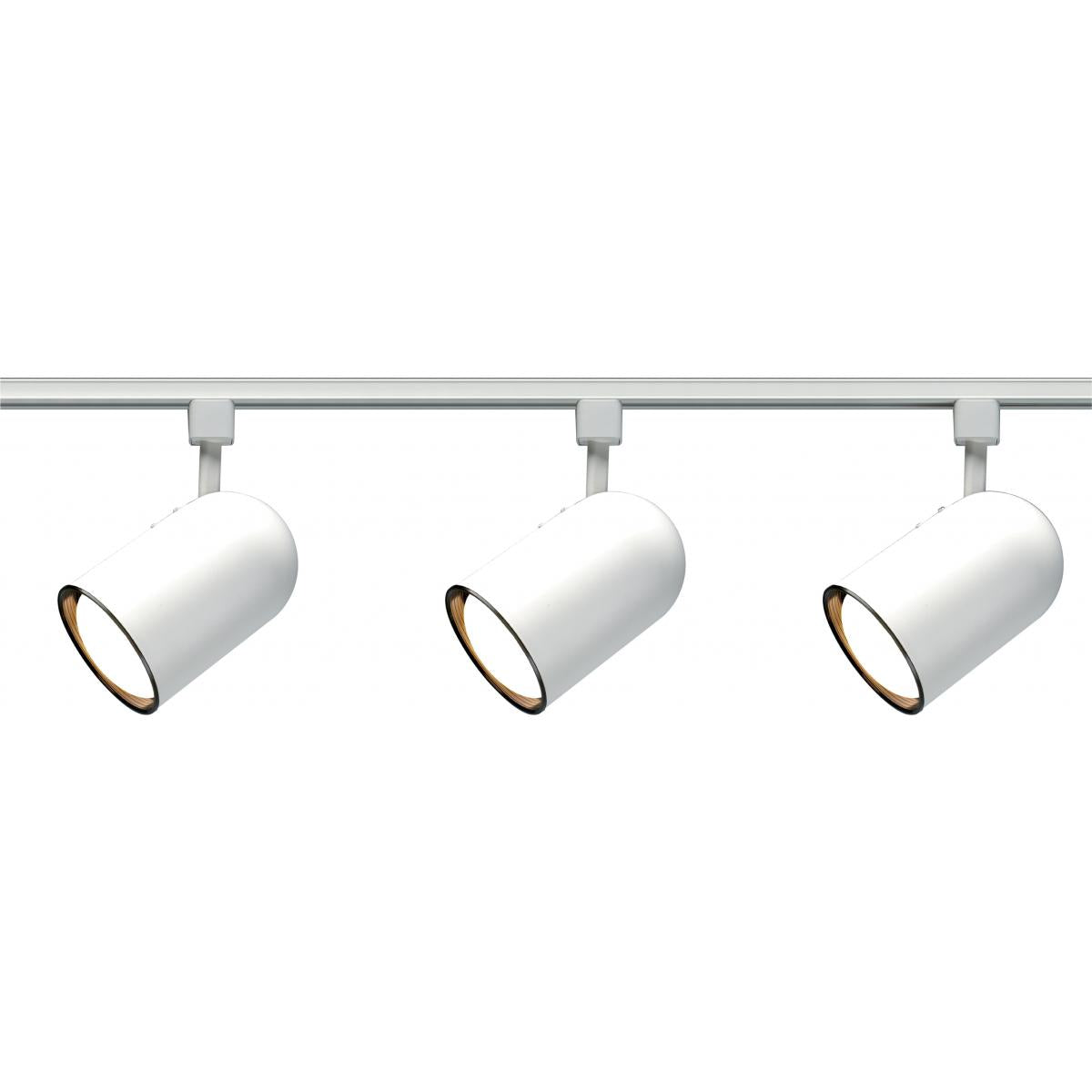 Satco TK322 3 Light - R30 - Bullet Cylinder Track Kit - 4 foot Track - White