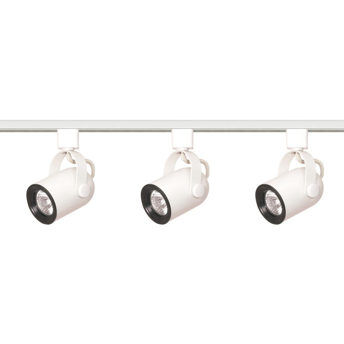 Satco TK348 3 Light - MR16 - Round Back Track Kit - 4 foot Track - Line Voltage - White