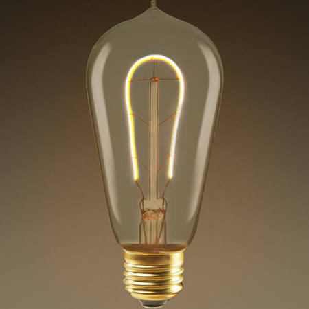 Replacement for Bulbrite 776513 LED4ST18/22K/FIL-NOS/CURV/1890 LED Edison Bulb 4W Vintage Light Bulb 2200 Kelvin Dimmable - NOW 776515