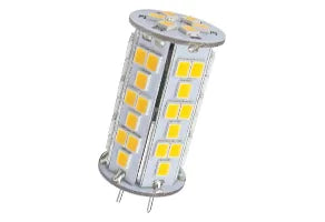 Halco 80830 JC35/4WW/LED Miniature LED Bulb 4.5W watts 3000K 10-18V 450 Lumen GY6.35 base 20000 hours 82 CRI Non-Dimmable