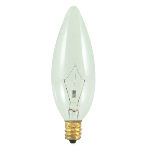Replacement for Bulbrite 400040 40CTC/32/3 40W 130V B10 Candelabra Incandescent Clear Torpedo - NOW LED