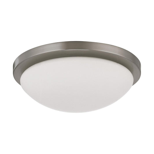 Satco 62-1042 Button LED 11 in. Flush Mount Fixture Brushed Nickel Finish LED Module Included