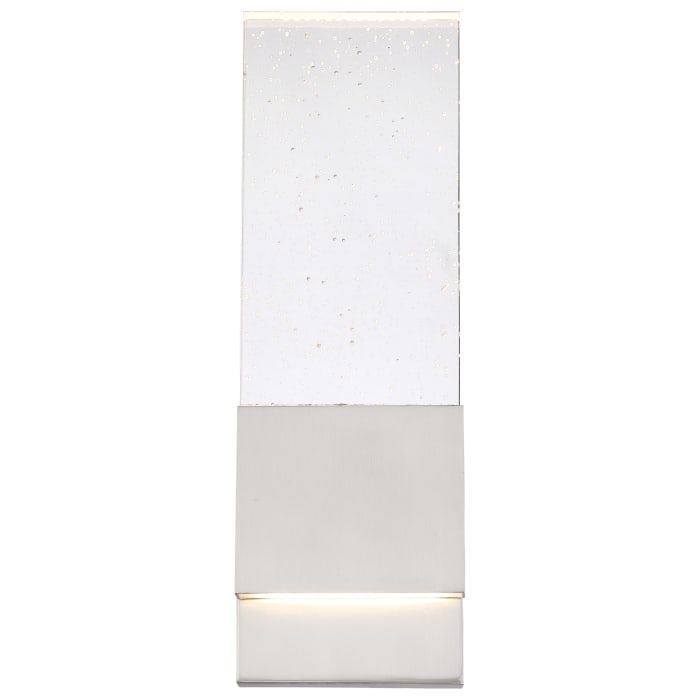 Satco 62-1503 ELLUSION LED LARGE WALL SCONCE Ellusion LED Large Wall Sconce 13W Polished Nickel Finish with Seeded Glass