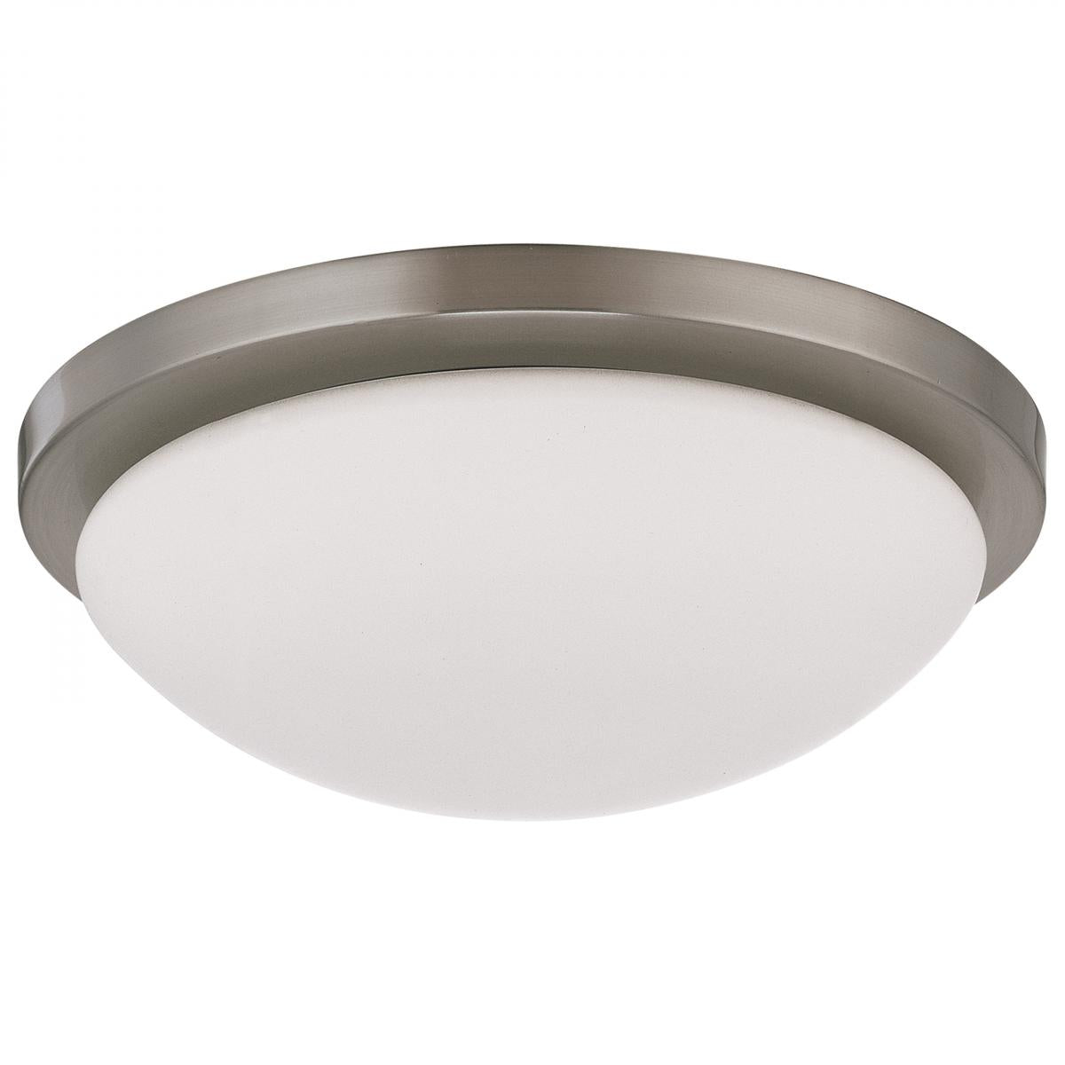 Satco 62-1843 Button 13 Inch LED Flush Mount Fixture Brushed Nickel Finish CCT Selectable 120 Volts