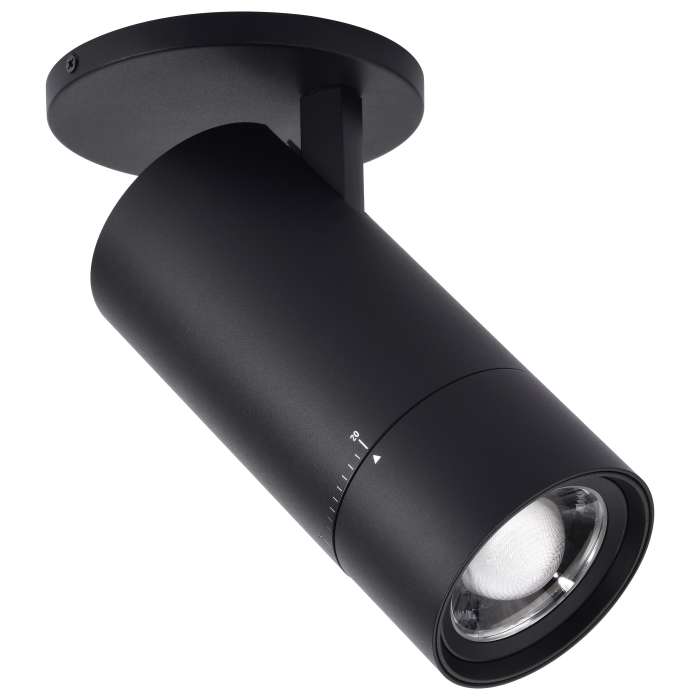 Satco 62-3502 10 Watt Beam Adjustable LED Monopoint 27K/3K/35K/4K/5K CCT Selectable 20-50 Degree Beam Angle Black Finish 120 Volt