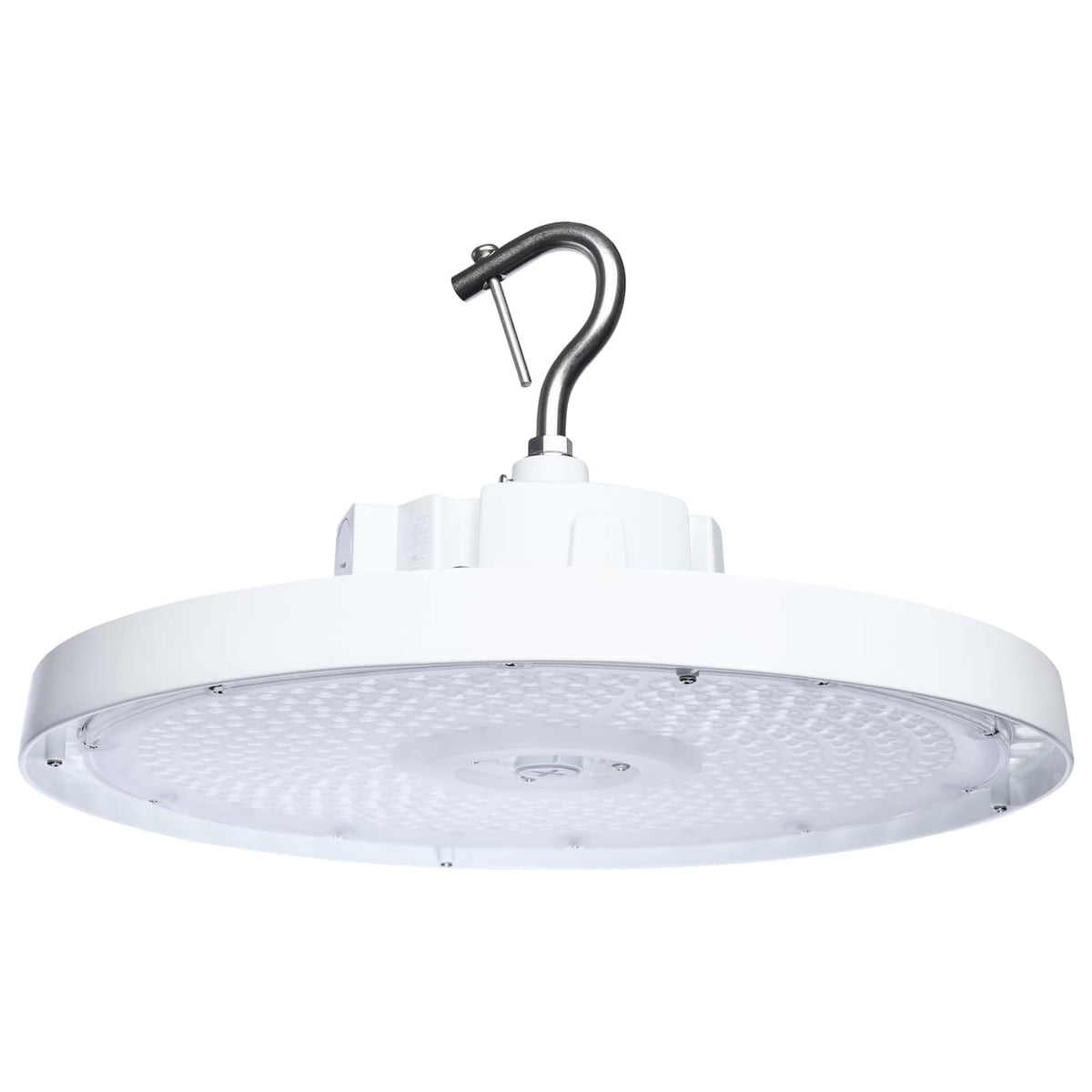 Satco 65-1523 240/200/150 Wattage Selectable LED UFO High Bay  3K/4K/5K CCT Selectable  60/80/100 Beam Angle Selectable  White Finish  120-347 Volt