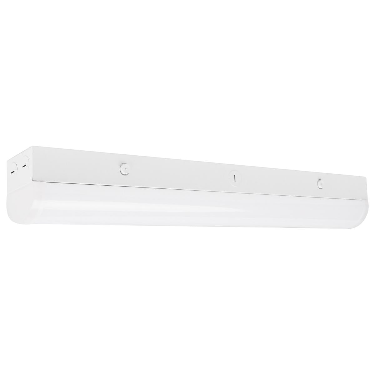 Satco 65-698 LED 2 ft. Linear Strip Light 20W White Finish CCT Selectable 100-277V Integrated EM & Sensor