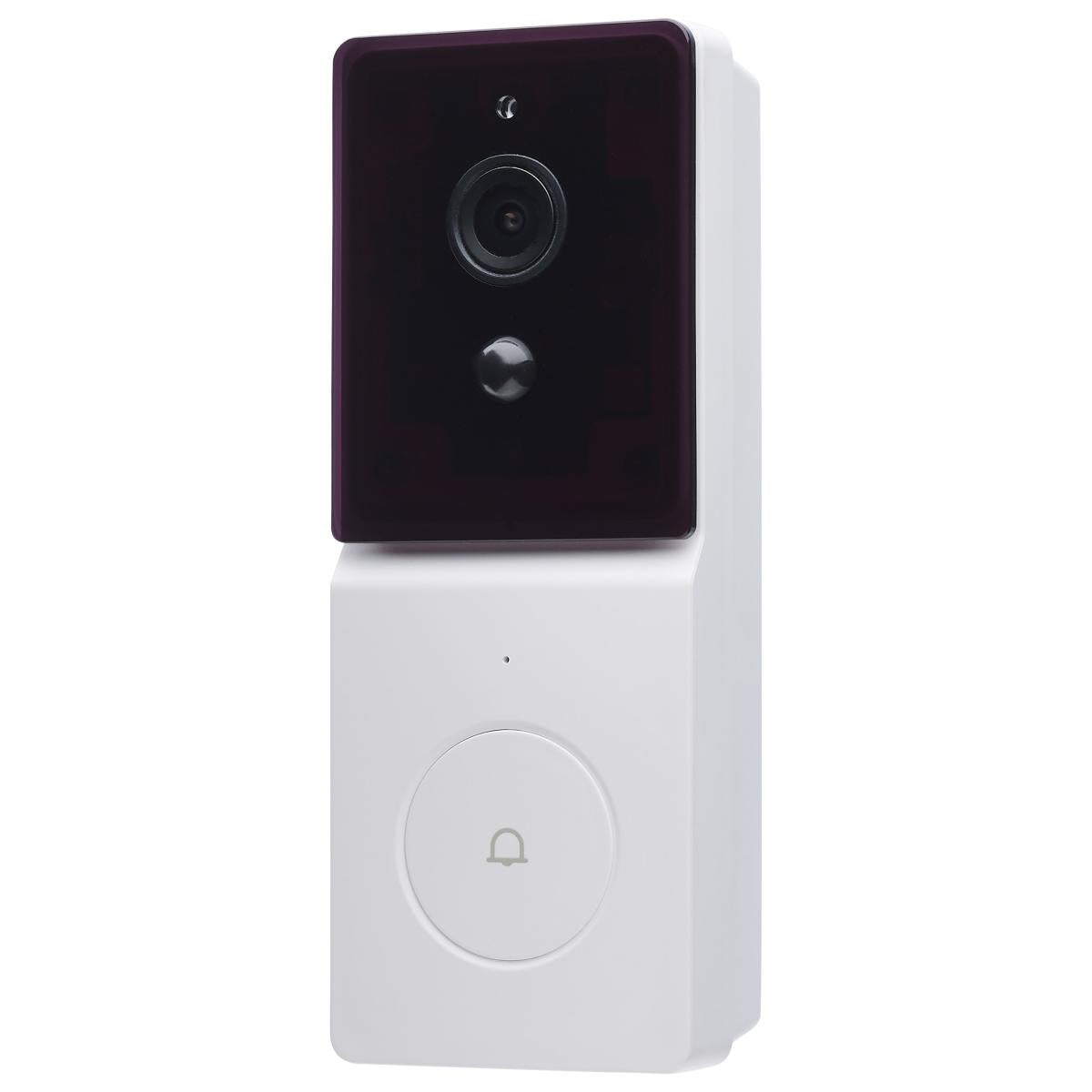 Satco 65-935 Starfish SMART Doorbell Security Camera White Doorbell with Black Chime