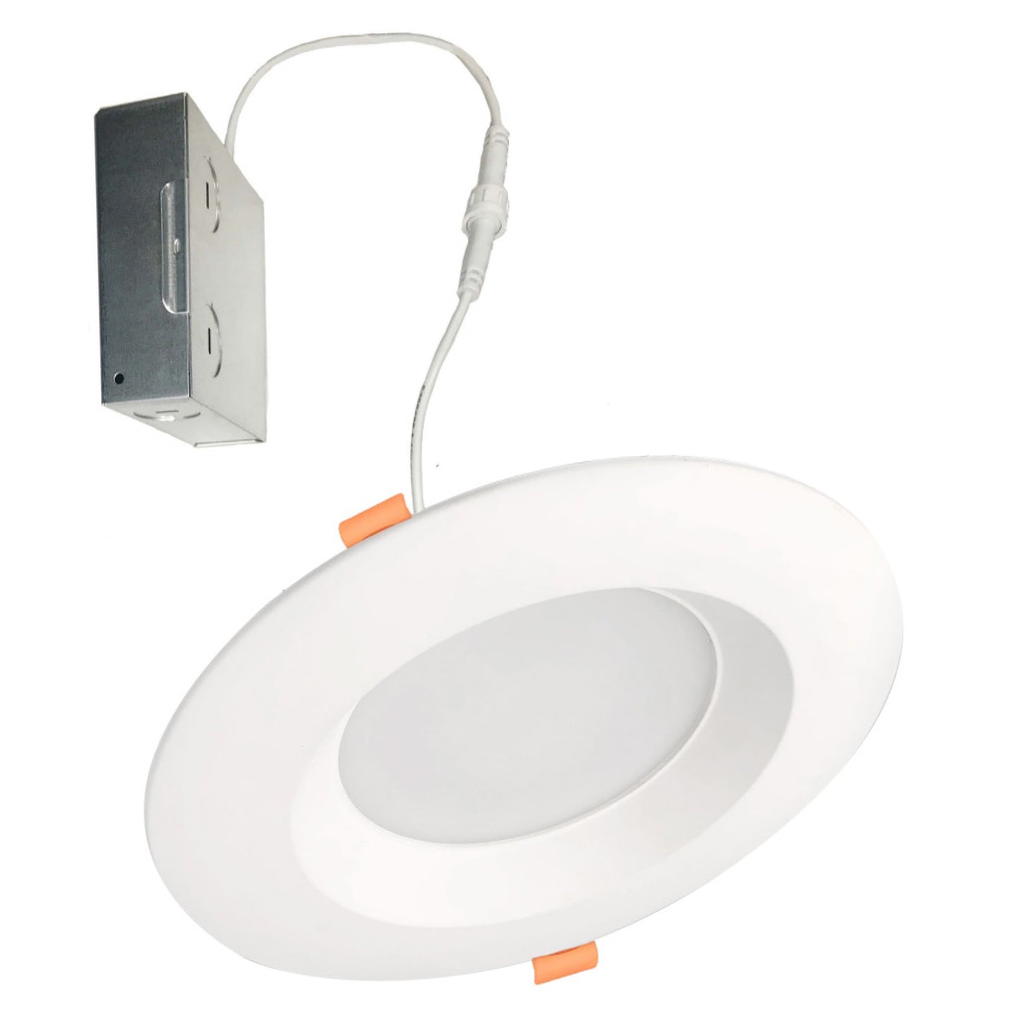 Bulbrite 773302 LED14RECJBOXDL/6/5CCT/827-850/WHRD/D 14W LED 6" High Lumen Recessed 5CCT Downlight Metal Jbox Dimmable 80CRI 120V