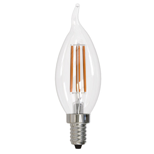 Bulbrite 776742 LED5CA10/30K/FIL/4/JA8 5W LED CA10 3000K FILAMENT E12 FULLY COMPATIBLE DIMMING JA8
